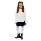 Пуловер для девочек, рост 110-116 см, цвет белый - Фото 1