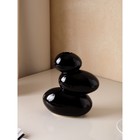Ваза керамическая "Сбалансированные камни", настольная, чёрная, 20 см - Фото 2