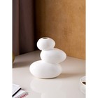 Ваза керамическая "Сбалансированные камни", настольная, белая, 20 см - Фото 2
