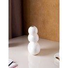 Ваза керамическая "Сбалансированные камни", настольная, белая, 20 см - Фото 3