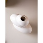 Ваза керамическая "Сбалансированные камни", настольная, белая, 20 см - Фото 6