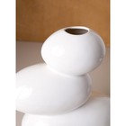 Ваза керамическая "Сбалансированные камни", настольная, белая, 20 см - Фото 7