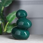 Ваза керамическая "Сбалансированные камни", настольная, зелёный цвет, 21 см - Фото 2