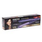 Выпрямитель Centek CT-2020, 60 Вт, керамическое покрытие, 125х25 мм, до 230°С, фиолетовый - фото 9132805