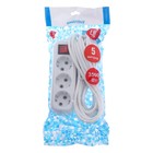 Удлинитель сетевой Smartbuy, 3 розетки, 5 м, 3500 Вт, ПВС 3×1 мм2, 2 USB-A USB-C, 2.1 А, с заземлением, с выключателем, белый - Фото 3