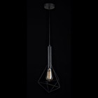 Светильник подвесной Maytoni T021-01-B, 1хE27, 60Вт, 20х20х117 см, цвет чёрный - Фото 2