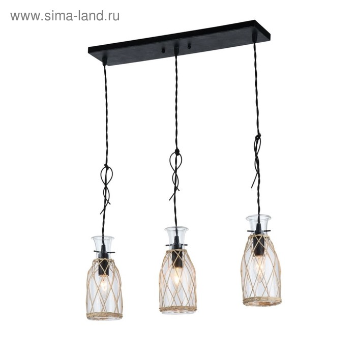 Подвес Rappe 3x40W E14 черный 62x12x23см - Фото 1