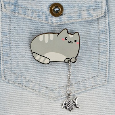 Деревянный значок с доп.элементом «Fish on», 8 х 12 см