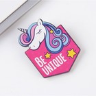 Деревянный значок «Be unique», 9,6 х 11 см - Фото 3