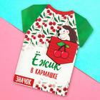 Деревянный значок "Ёжик" - Фото 1