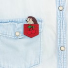 Деревянный значок "Ёжик" - Фото 3