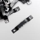 Зубчатая подвеска для картин, фоторамок металл (набор 40 шт) чёрная 4х0,5 см - Фото 1