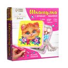 Алмазная мозаика на шкатулке с частичным заполнением «Котик», 14×14 см - Фото 6