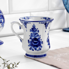 Кружка фарфор гжель «Валерьян», h=10 см, V=0.25 л, автор Ремизов В. - Фото 1