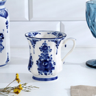 Кружка фарфор гжель «Валерьян», h=10 см, V=0.25 л, автор Ремизов В. - Фото 5