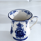 Кружка фарфор гжель «Валерьян», h=10 см, V=0.25 л, автор Ремизов В. - Фото 7