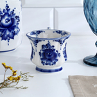 Чашка фарфоровая гжель «Валерия», H=8.5 см - Фото 2