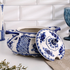 Супница «Цветы», D=23 см, H=15 см, малая, гжель 3122367