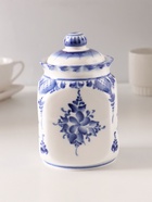 Банка для хранения сыпучих продуктов «Каскад», 16.5 см, 0.95 л, автор Шибаев С., фарфор гжель - Фото 3