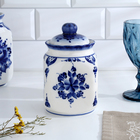 Банка для хранения сыпучих продуктов «Каскад», 16.5 см, 0.95 л, автор Шибаев С., фарфор гжель - Фото 7