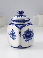 Банка для хранения сыпучих продуктов «Каскад», 16.5 см, 0.95 л, автор Шибаев С., фарфор гжель - Фото 10