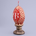 Декоративная свеча «Пасхальное яйцо резное» - фото 9551956