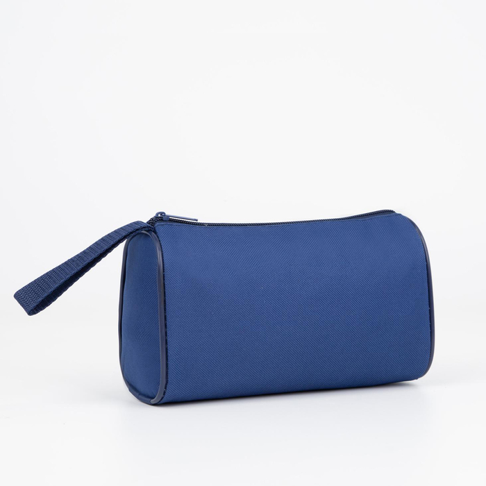 Косметичка-сумочка, отдел на молнии, цвет синий - Фото 1