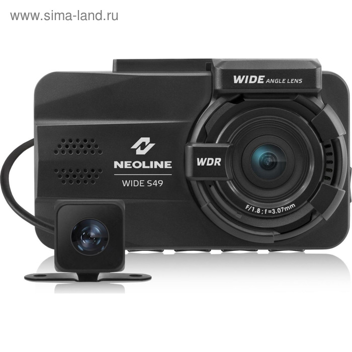 Видеорегистратор Neoline Wide S49 Dual, две камеры, 3", обзор 155°, 1920 х 1080 - Фото 1