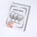 Зеркало настольное «Круг», двустороннее, с увеличением, d зеркальной поверхности 10 см, цвет серебристый - Фото 3