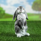 Садовая фигура "Зайчик на задних лапках" серый 21 см - Фото 1