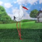 Садовая фигура "Аист", белая, полистоун, 50 см - Фото 2