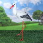 Садовая фигура "Аист", белая, полистоун, 50 см - Фото 1