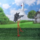 Садовая фигура "Аист", белая, полистоун, 50 см - Фото 3