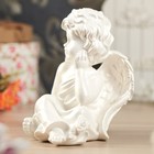 Статуэтка "Задумавшийся ангел", белая, 20 см - Фото 2