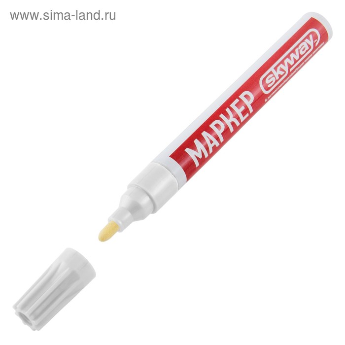 Маркер-карандаш Skyway универсальный, с наконечником из фетра, белый
