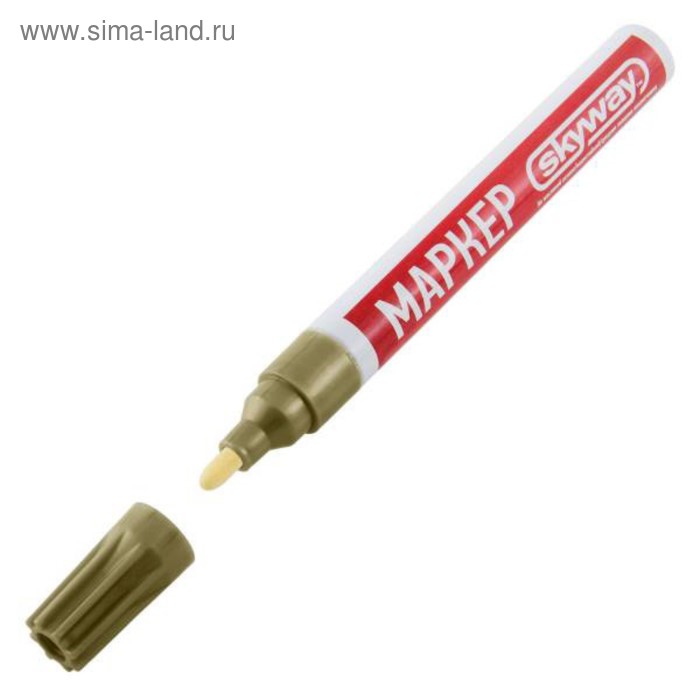Маркер-карандаш Skyway, от сколов и царапин,наконечник из фетра, золотой, S03501007