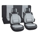 Чехлы сиденья Skyway DRIVE, искусственная кожа, 11 предметов, черно-серый, S01301031 - фото 307001139