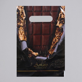 Пакет «Горький шоколад», полиэтиленовый с вырубной ручкой, 30 мкм 20?30 см (комплект 100 шт)