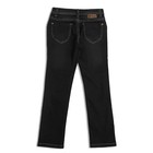 Брюки джинсовые для девочки, рост 146-152 см, цвет чёрный - Фото 3