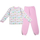 Пижама c манжетами  для девочки, рост 104 см, цвет Зайки-розовый U070111Y104 - Фото 2