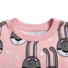 Пижама c манжетами для девочки, рост 116 см, цвет розовый, кролики - Фото 3