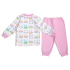 Пижама c манжетами  для девочки, рост 86 см, цвет Зайки-розовый U070111Y86_М - Фото 2