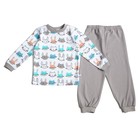 Пижама c манжетами  для мальчика, рост 104 см, цвет Зайки-серый U070111Y104 - Фото 1