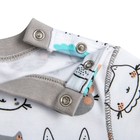 Пижама c манжетами  для мальчика, рост 80 см, цвет Зайки-серый U070111Y80_М - Фото 5