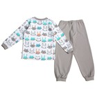 Пижама c манжетами  для мальчика, рост 98 см, цвет Зайки-серый U070111Y98 - Фото 2