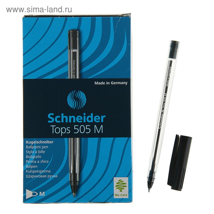 Ручка шариковая Schneider TOPS 505M, узел 0.5 мм, чернила чёрные - Фото 1