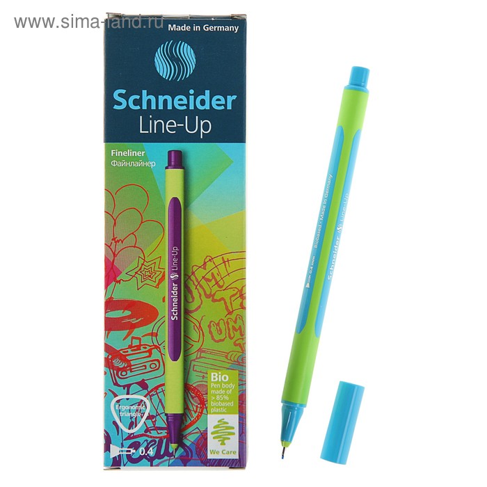 Линер Schneider Line-Up, узел 0.4 мм, лазурный - Фото 1