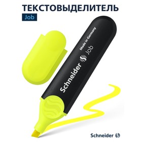 Маркер текстовыделитель Schneider Job, 1.0-5.0 мм, чернила на водной основе, желтый неон