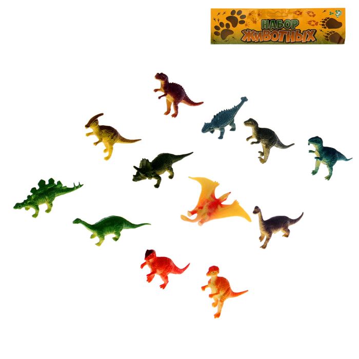Набор динозавров "Мир Динозавров", 12 фигурок - Фото 1