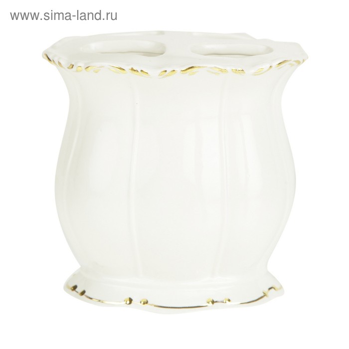 Стакан для зубных щёток Bristol, цвет кремовый - Фото 1